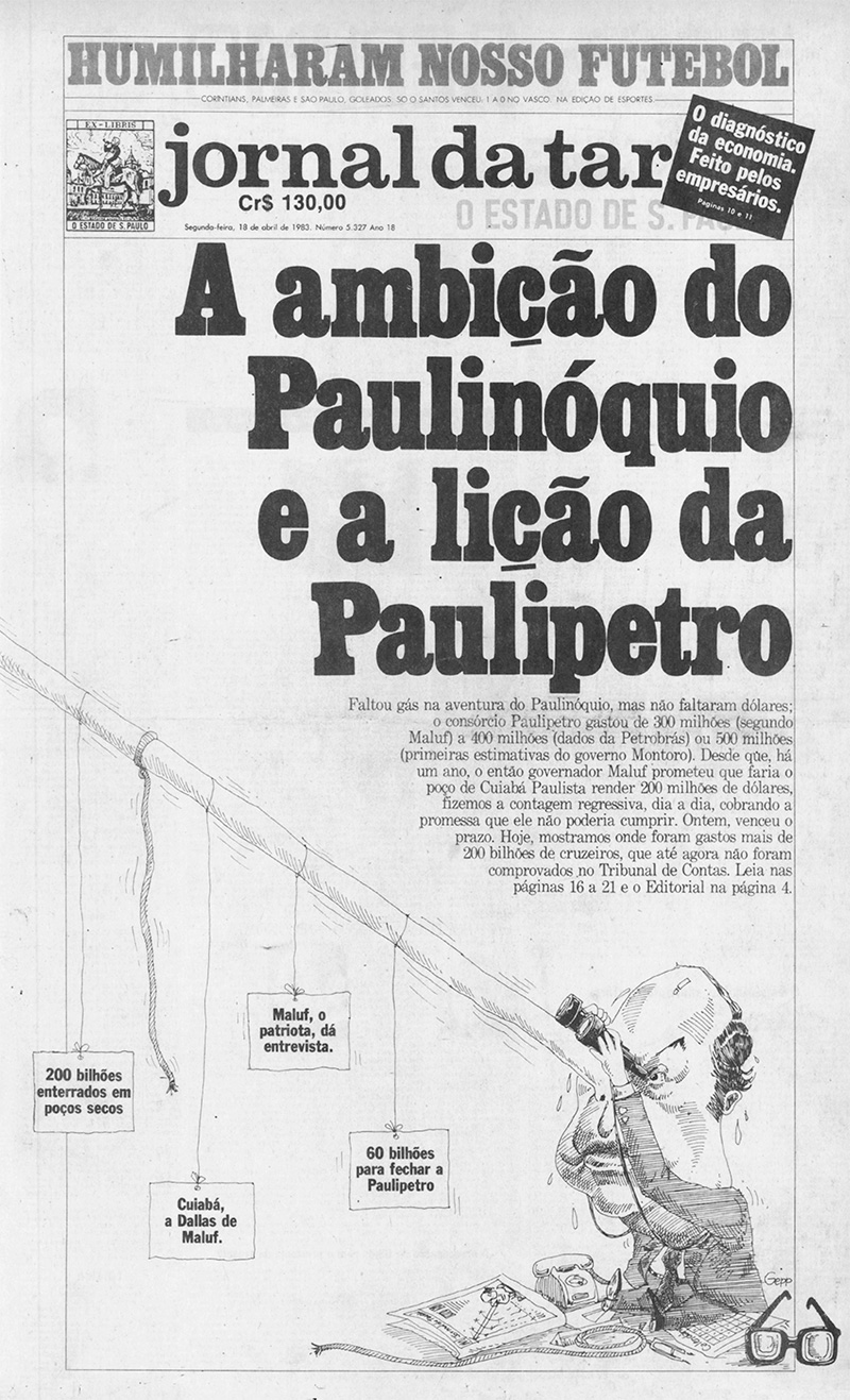 Jornal da Tarde, 18 de abril de 1983