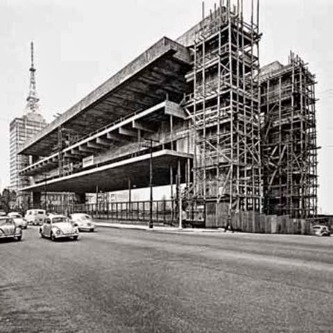 Avenida Paulista MASP 1959 - Srie Avenida Paulista: Belvedere ao MASP - exposio fotogrfica virtual.